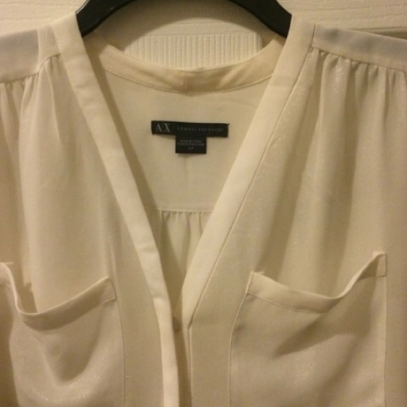 Armani Exchange cream blouse - Picture 2 of 4